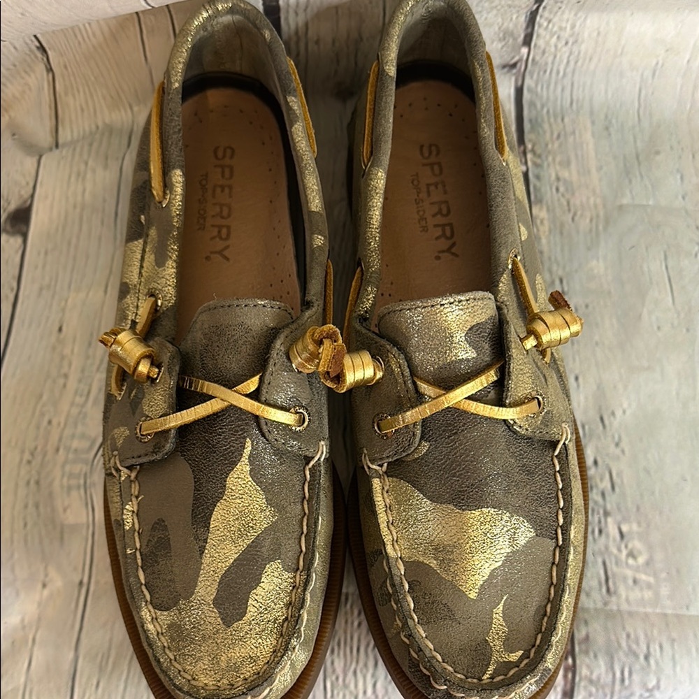 Sperry Gold Camouflage Boat Shoes - Picture 7 of 8